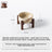 Marble Pattern Ceramic Pet Bowl with Acacia Wood Stand in Water or Slow Feeder Style