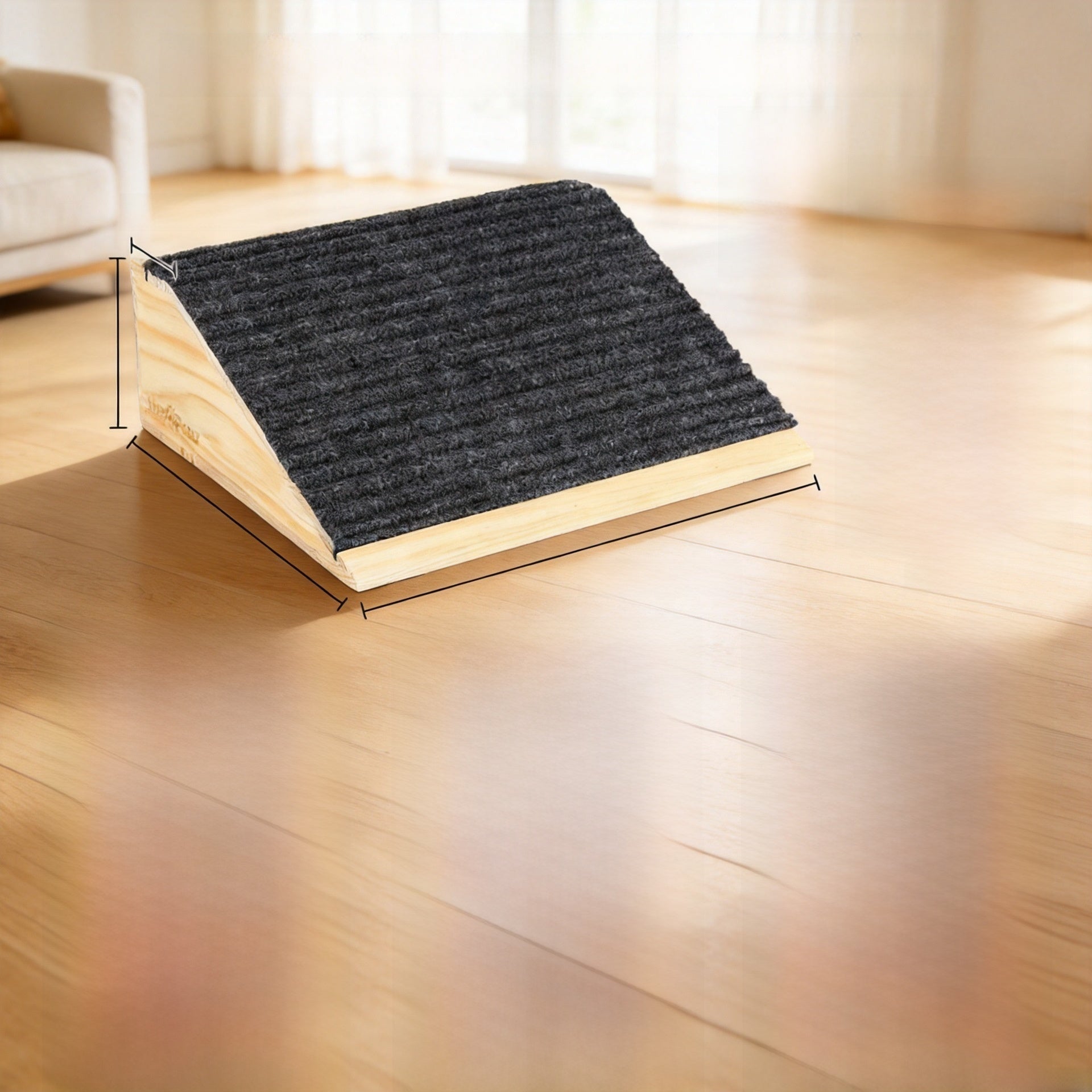 Natural solid wood pet step for beds and sofas, photo 5