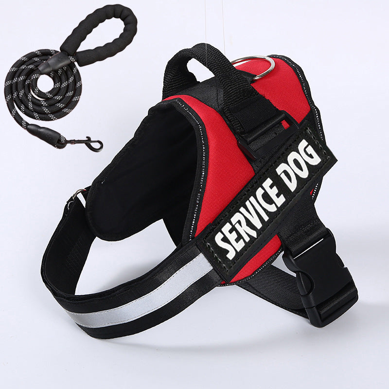 Adjustable polyester vest dog harness with 1.5m lead, ideal for everyday use