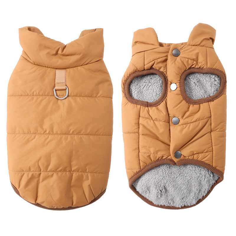 Hooded waterproof dog vest jackets in two styles