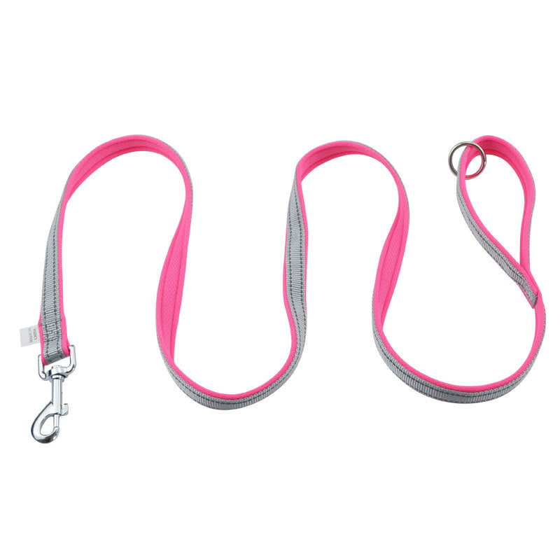 Reflective Y shape dog harness in sapphire blue with 1.5m lead