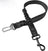 Elastic dog car seat belt lead with reflective strip in red