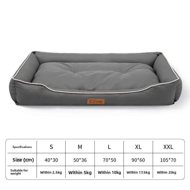 Waterproof Oxford dog bed with raised edges and soft base, photo 24