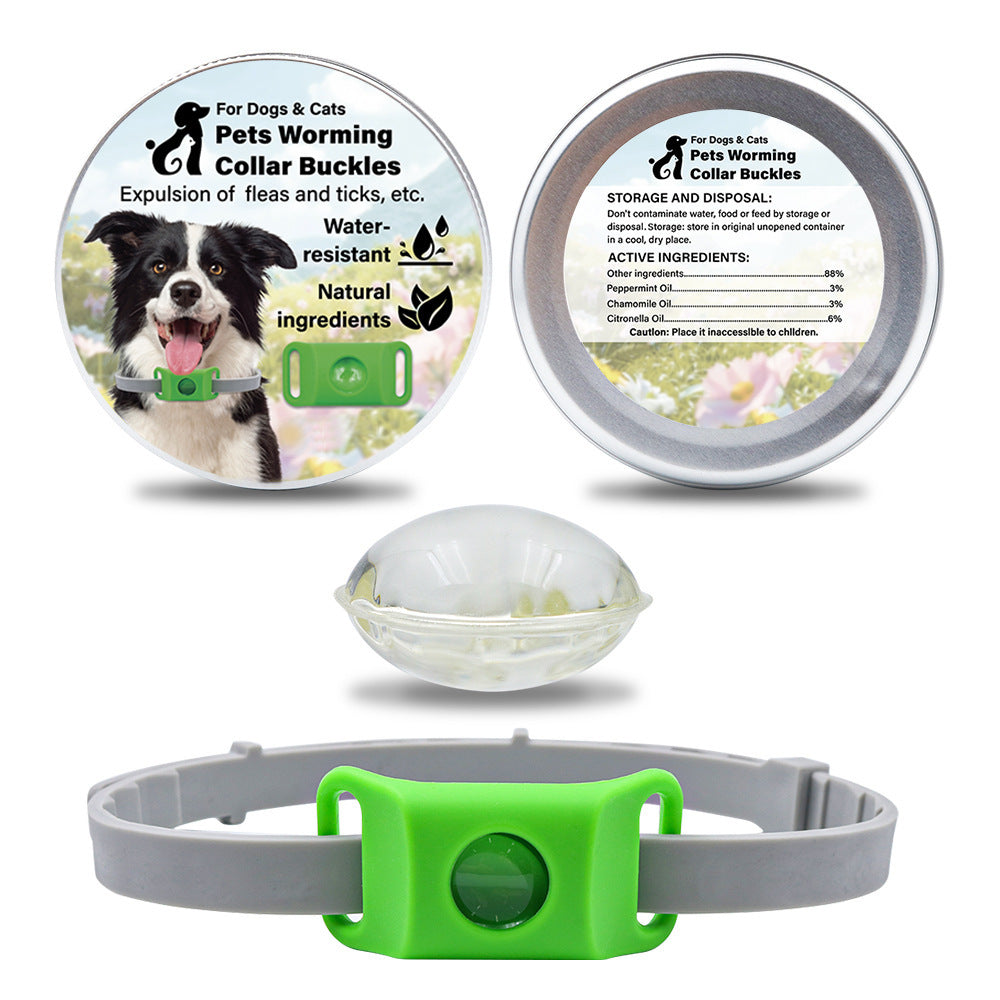 Pet Cat Dog Button Silicone Collar