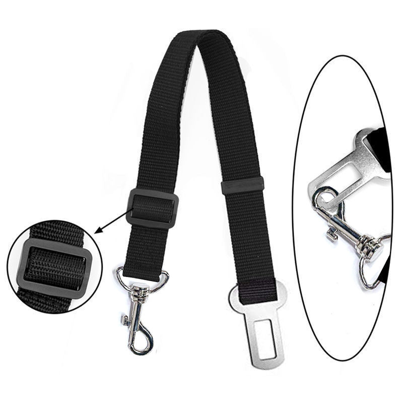 Adjustable dog car seat belt lead, available from Pet Royale UK