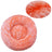 Round long plush nest bed for cats and dogs in Gradient Orange