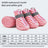 Breathable mesh puppy shoes with TPR soles, showing size and shape