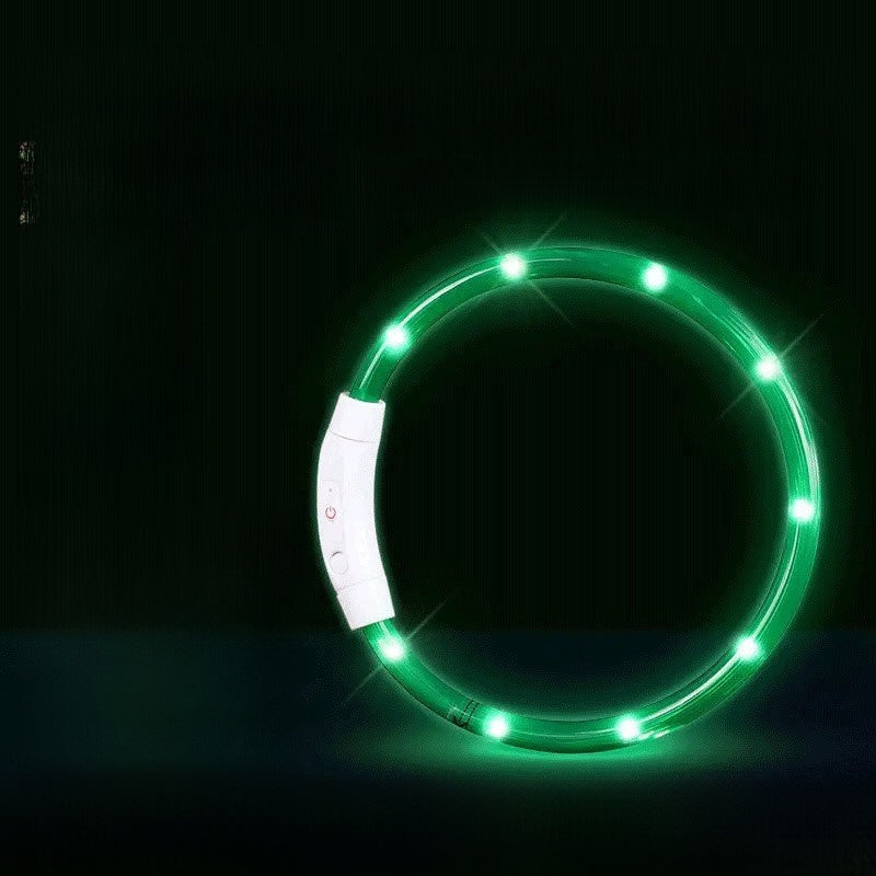 Trim to fit LED dog collar glowing in bright colour, product image 28