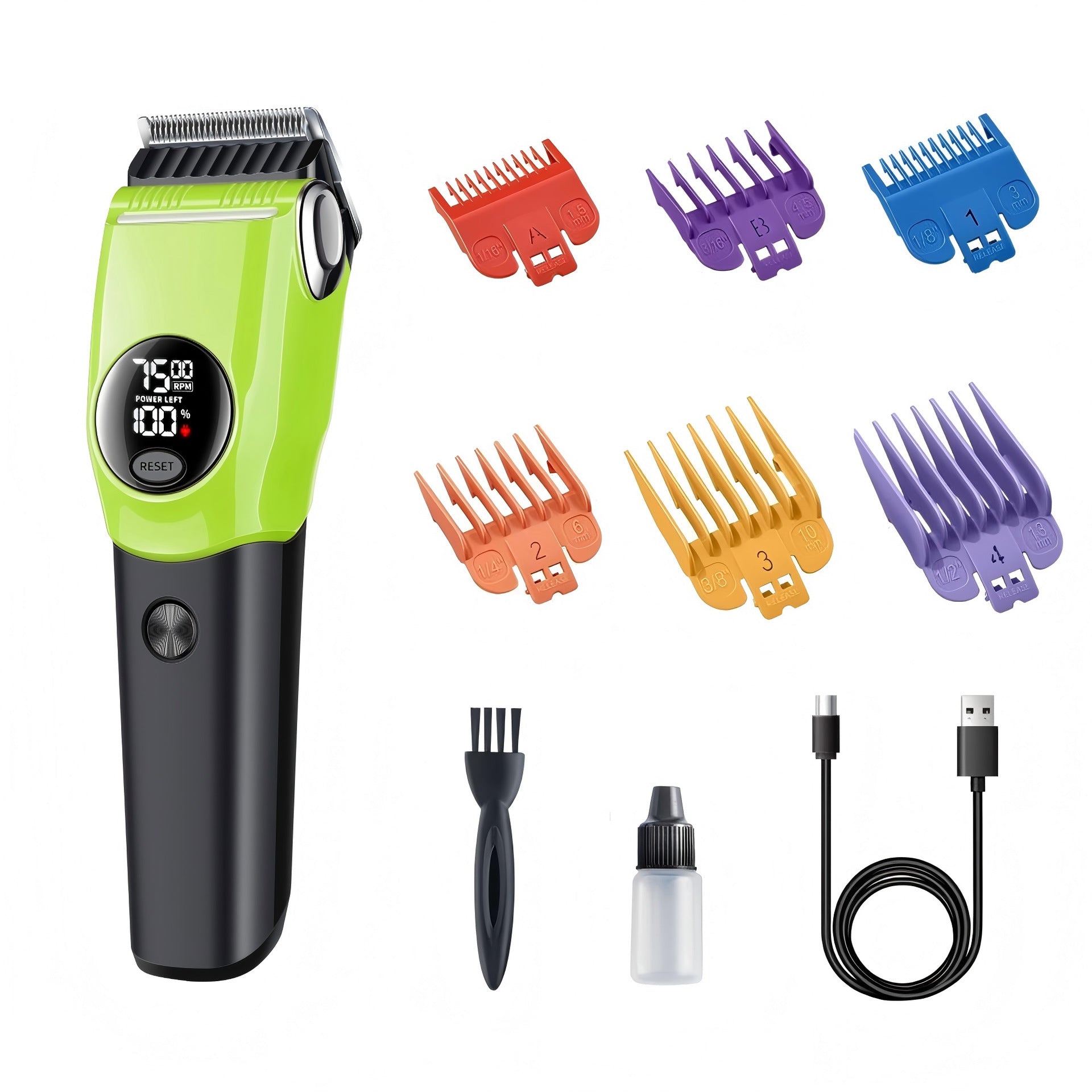 Cordless Dog Clippers with LCD Battery Display, 3000 RPM