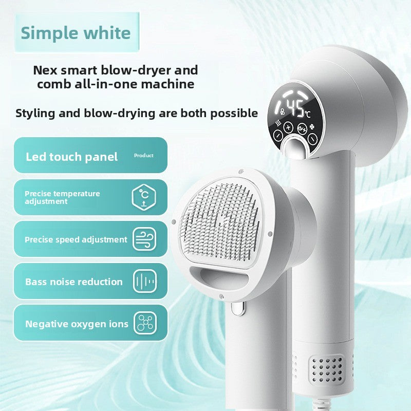 All-in-One Pet Hair Dryer and Comb with Adjustable Temperature and Quiet DC Motor