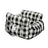Dark grey padded dog car booster seat bed with strap, view 21