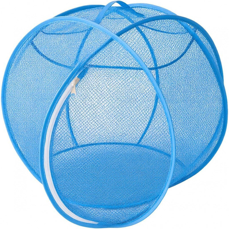 Cat playing inside a pink 360 degree mesh playpen
