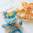 Cute duck dog harness and lead set in Happy Duck with Lead, front view
