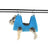 Pet grooming hammock for cats and small dogs in Rose Red, showing size and shape