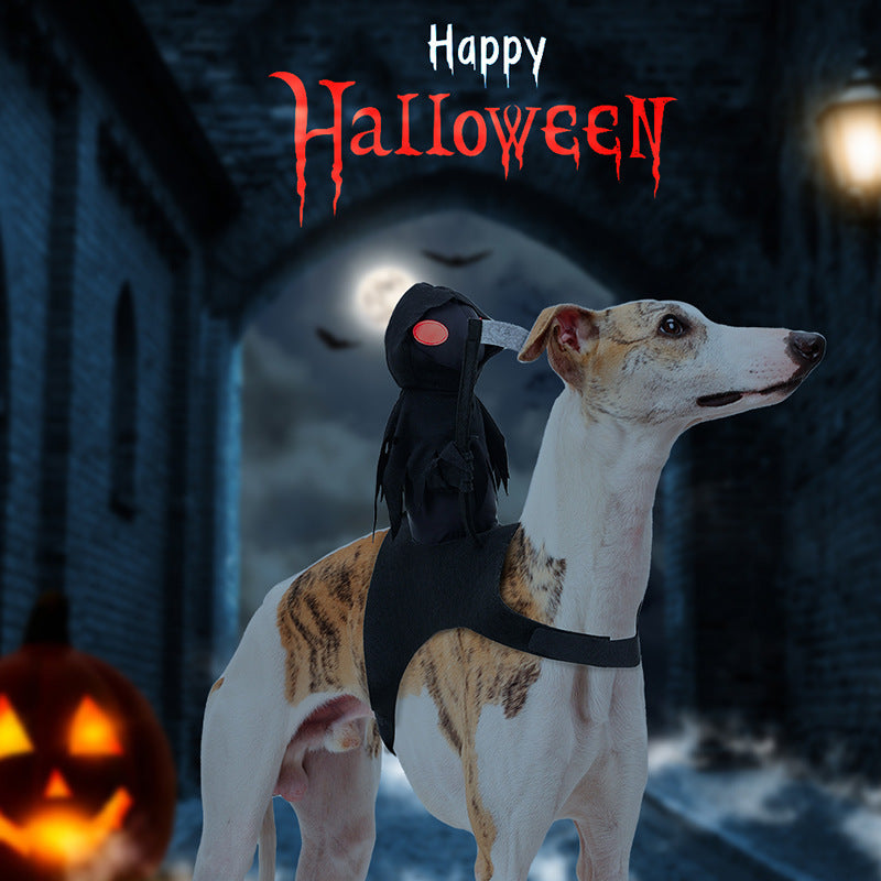 Black knight Halloween costume for dogs, in Black Knight, sizes Small to Medium, image 2