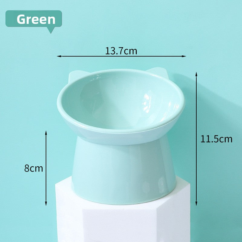 Blue raised double cat bowl with anti-tip base, photo 8