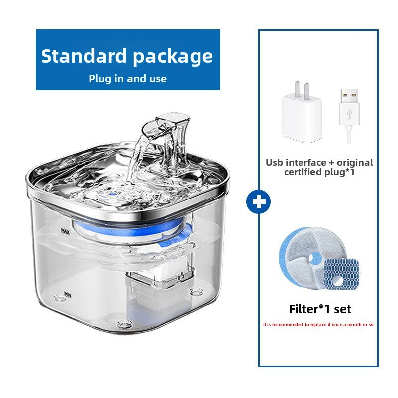 Stainless Steel Automatic Pet Water Dispenser with USB
