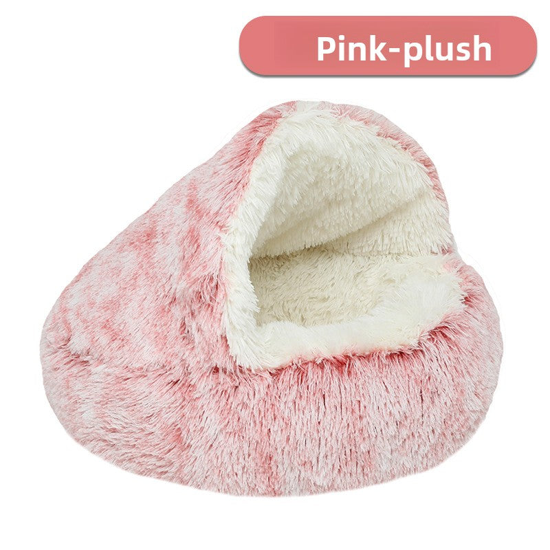 Shell shaped semi-enclosed cat bed, photo 40 of 58