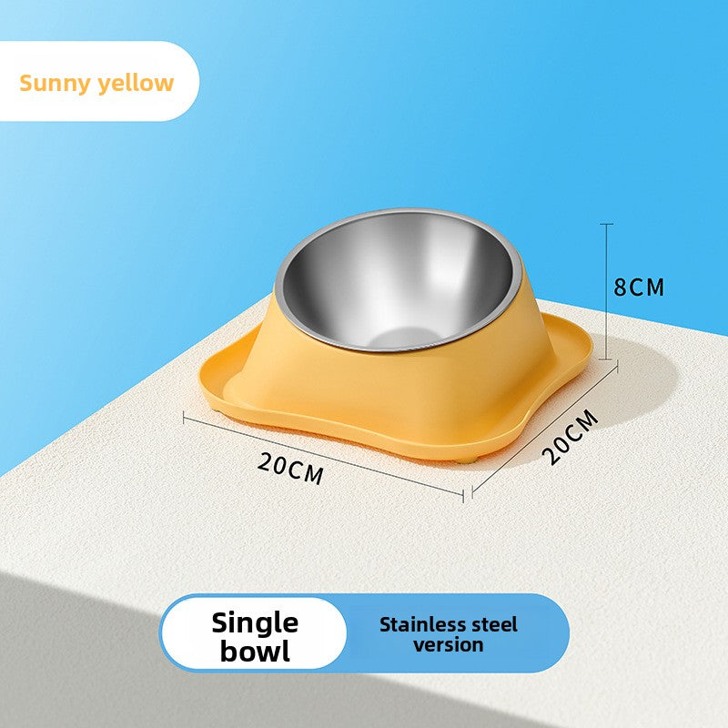 Anti-Spill Pet Food Bowl with Stainless Steel Insert