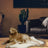 Soft plush faux fur dog mat with foam, product detail photo
