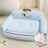 Raised Rim Plush Pet Bed with Blanket Option for Cats and Dogs
