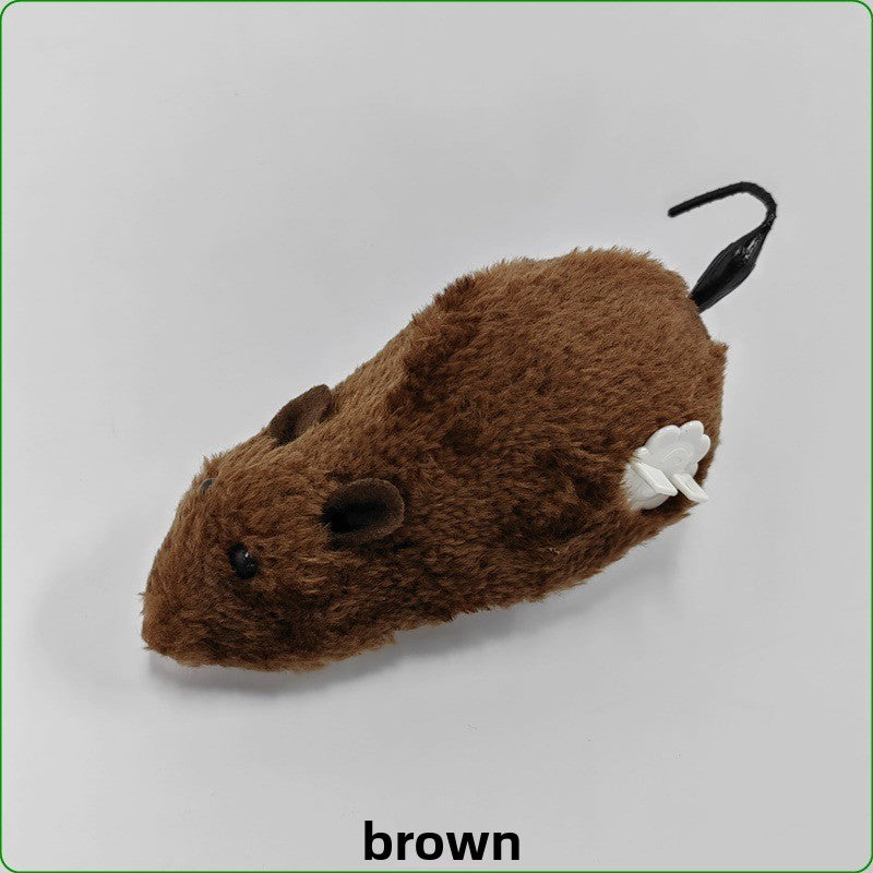 Wind-up plush mouse toy for cats in soft realistic design, view 7