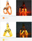 LED fibre optic dog harness glowing blue on a night walk