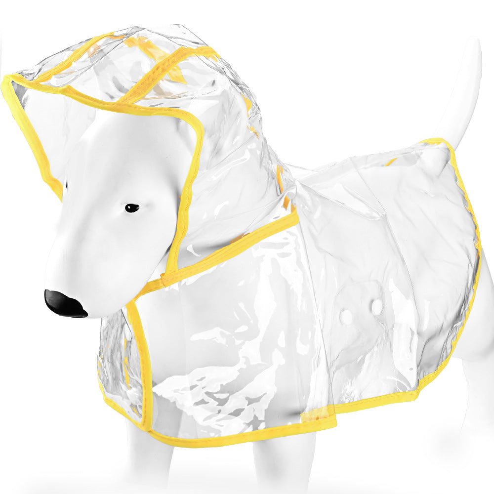 Transparent dog rain poncho with coloured trim, available in 7 colours, image 42