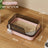 Extra Large Semi-Enclosed Cat Litter Box, High Sided Anti-Splash