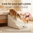 Washable suede foam pet stairs, close-up detail view