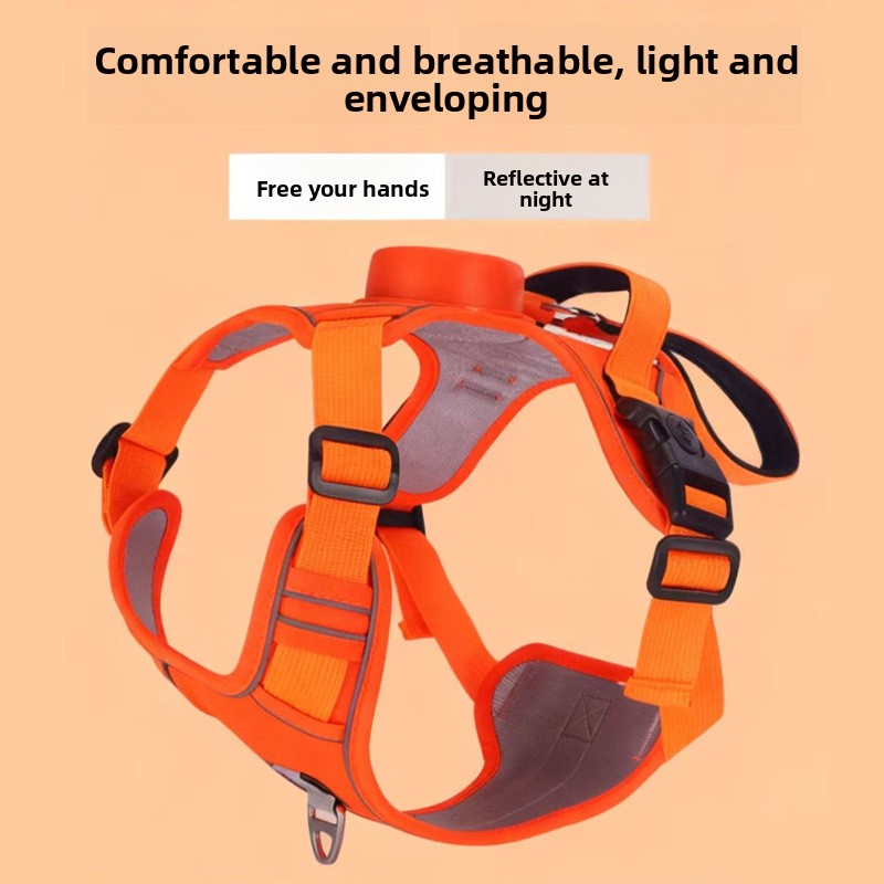 Dog harness vest with built-in retractable lead, product image 22