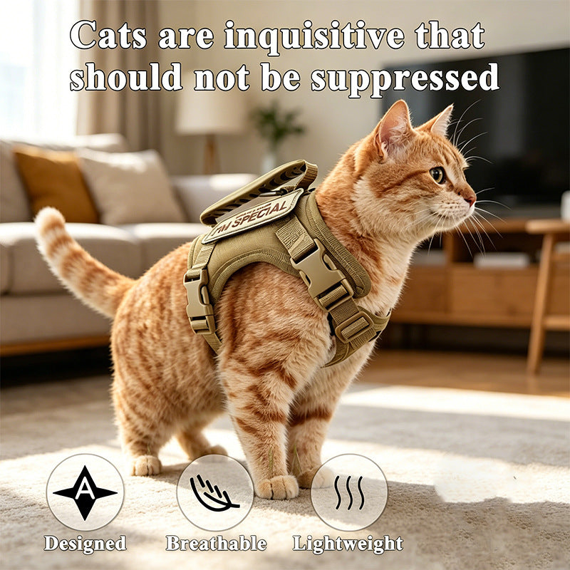 Breathable vest harness for small dogs and cats, product photo