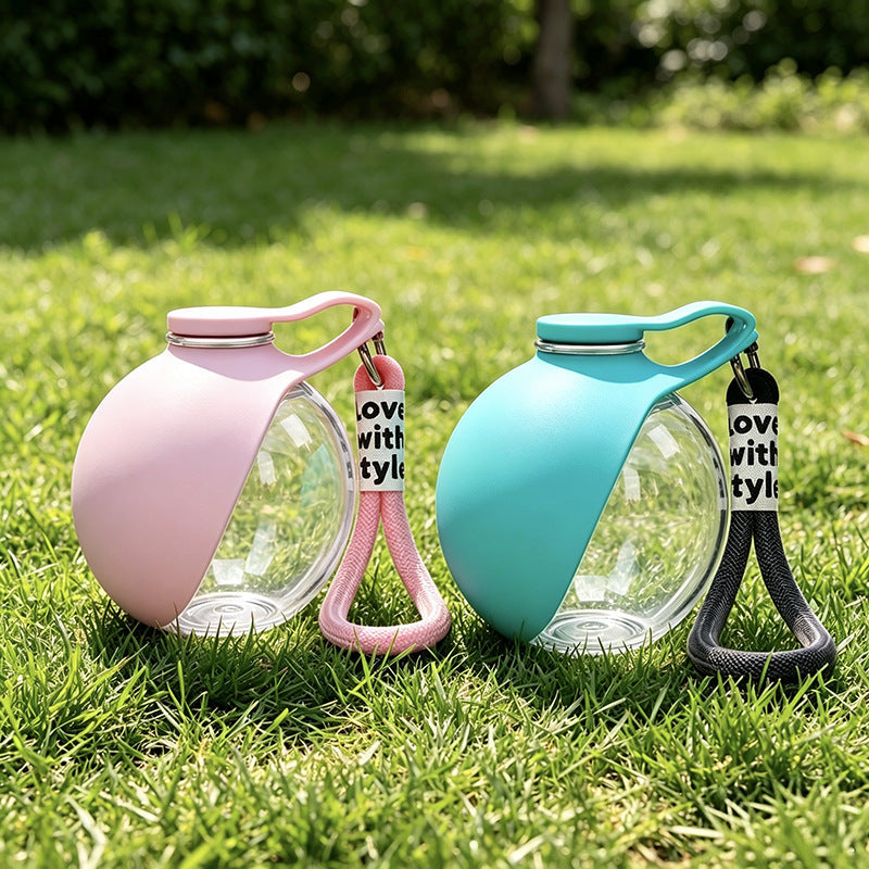 Portable pet water bottle in plastic or stainless steel for dogs - view 1