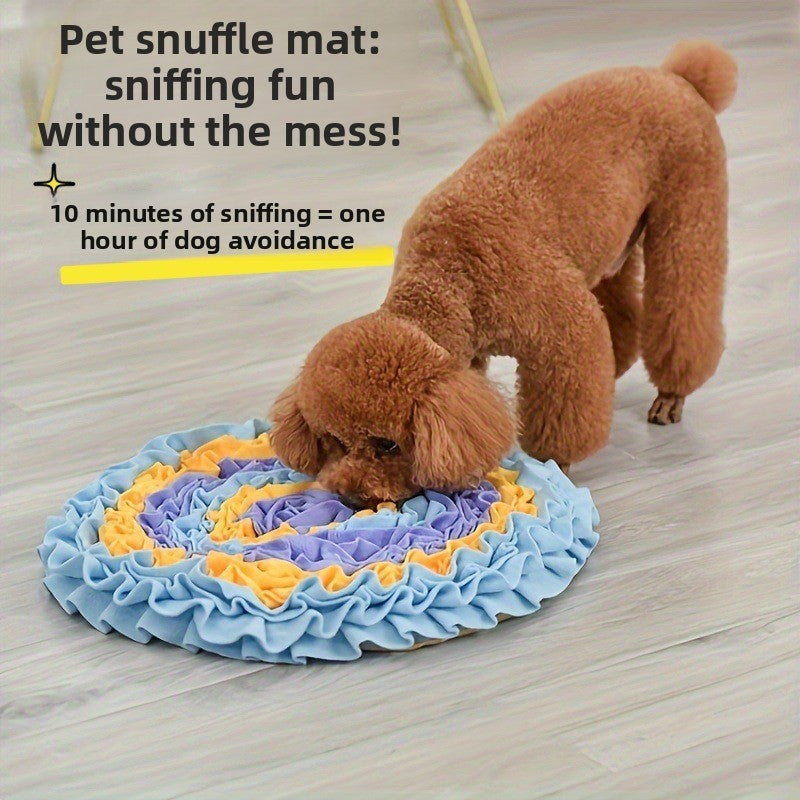 Round Snuffle Mat for Dogs and Cats, Interactive Foraging Pad