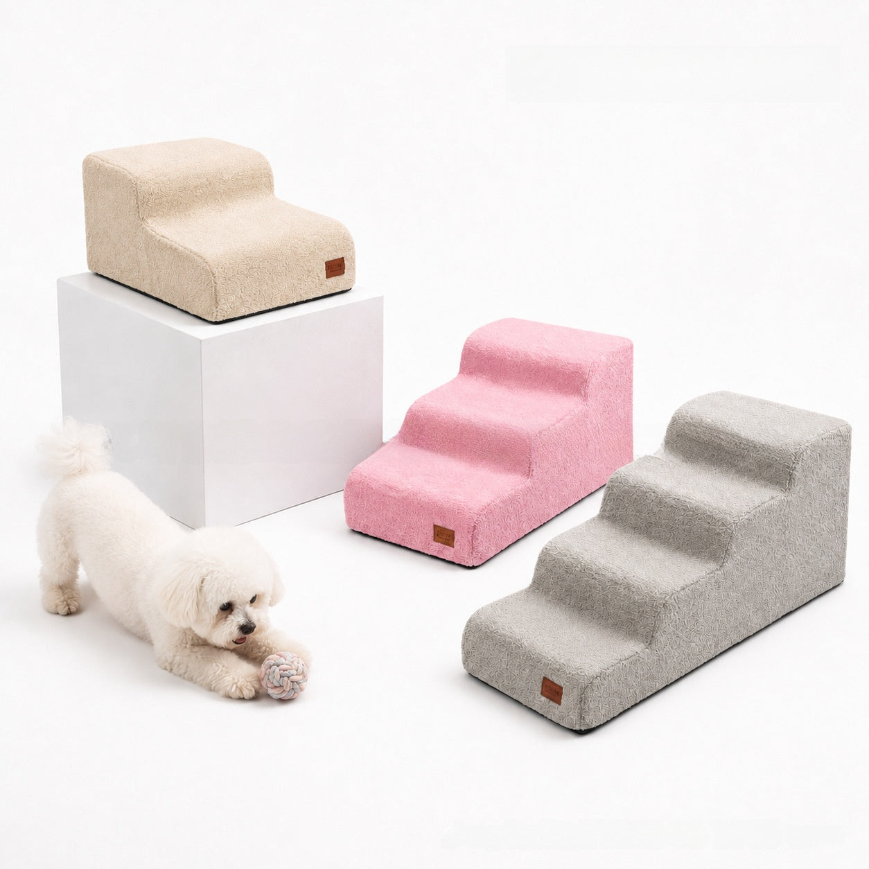 Soft sponge pet stairs with washable cover, detail photo 3