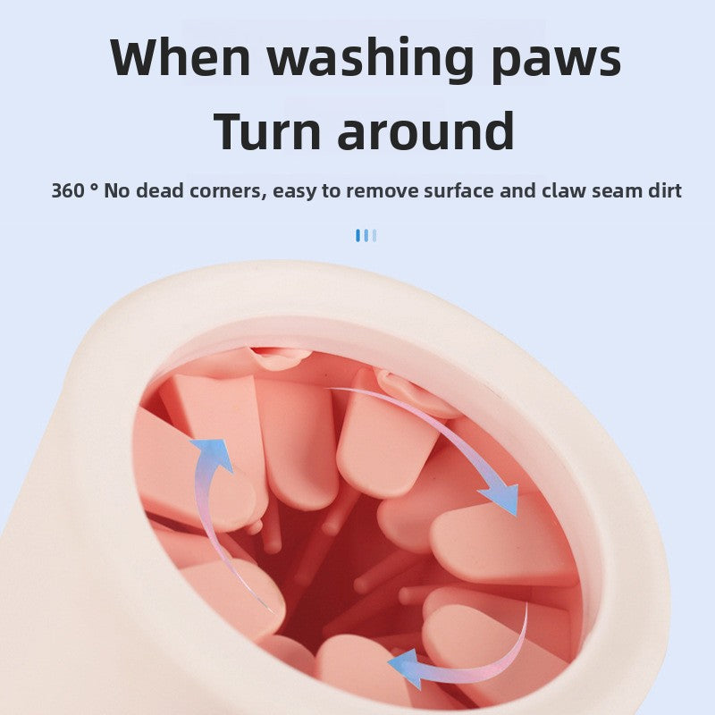 Portable Dog Paw Cleaning Cup with Soft Bristles, Mud Remover
