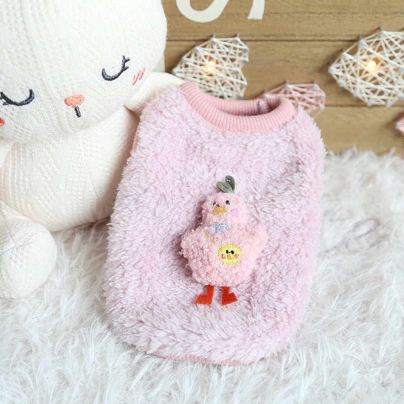 Coral fleece top for newborn puppies and kittens for dogs and cats, image 15