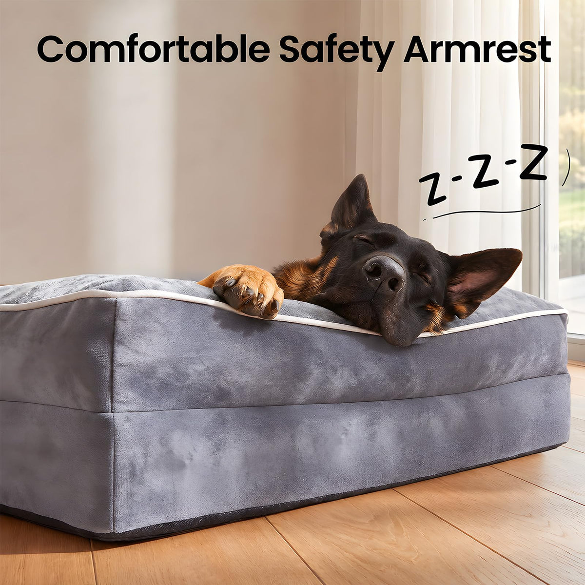 Orthopaedic Extra Large Dog Bed Couch, Memory Foam with Bolster