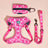 Heart print dog harness and lead set, ideal for everyday use