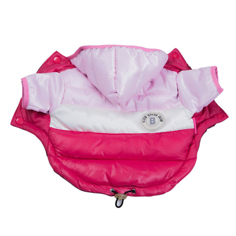 Thick cotton padded dog coats in six colours