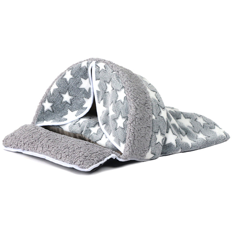 Plush PV fleece cat tunnel nest with removable cushion, view 14