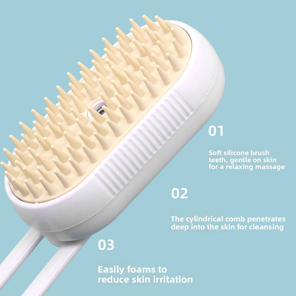 Large Steam Spray Grooming Brush for Shedding and Tangles on Pets