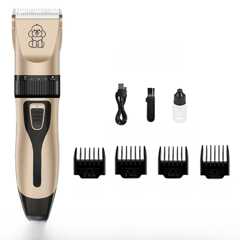 Quiet Ceramic Blade Pet Hair Clipper Kit with Guide Combs