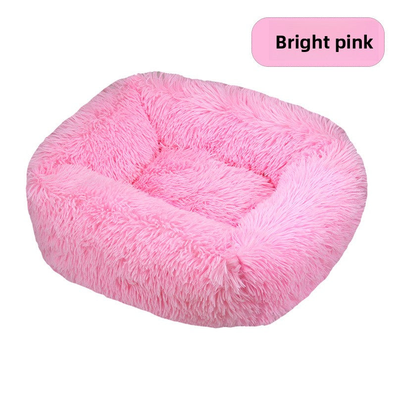 Square long plush pet bed, photo 48 of 65