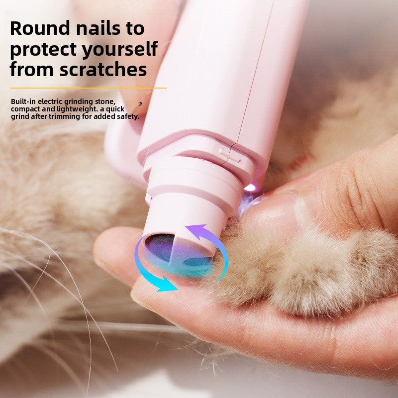 Electric Pet Nail Clipper and Grinder with LED Bloodline Light
