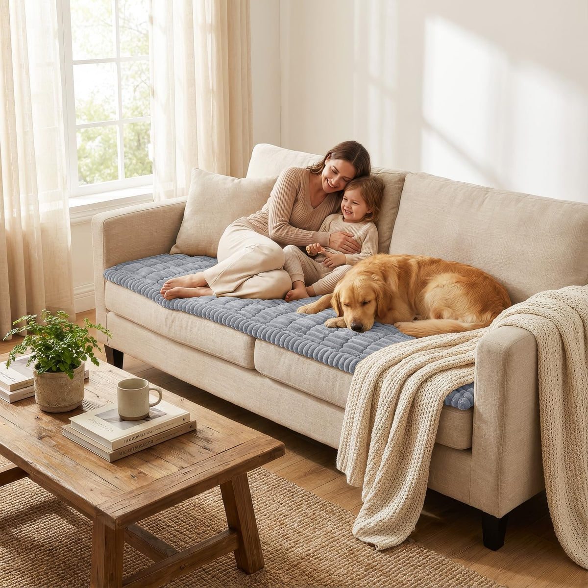 Non-Slip Washable Couch Cover for Dogs, Pet Sofa Protector