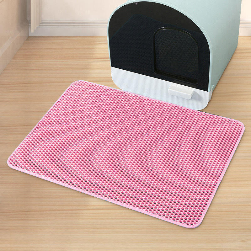 Foldable EVA Cat Litter Mat with Waterproof Leak-Proof Base