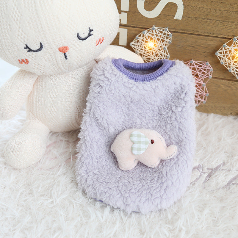 Coral fleece top for newborn puppies and kittens for dogs and cats, image 8
