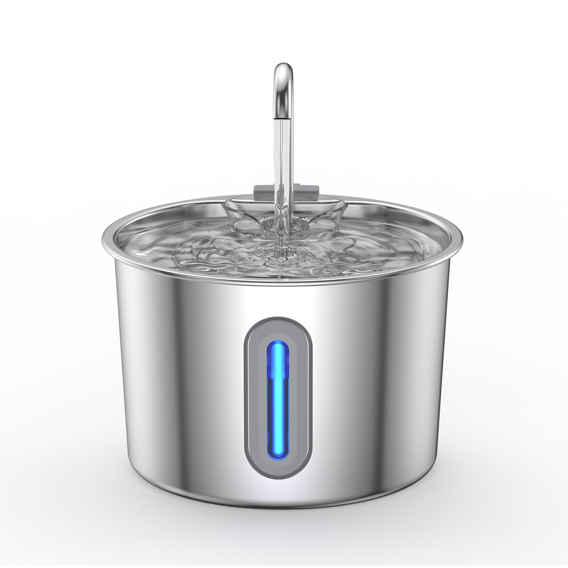 2.2L Stainless Steel Automatic Pet Water Dispenser with Multi-Stage Filter and Quiet Pump