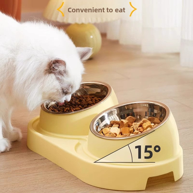 Slant Mouth Anti-knock Water Bowl Cat Food Bowl Pet Supplies